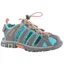 Hi-Tec Cove Sandal Kids in Cool Grey/Curacao Blue/Papaya